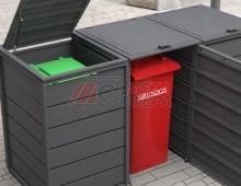 Ограждение контейнера для мусора 3 секции